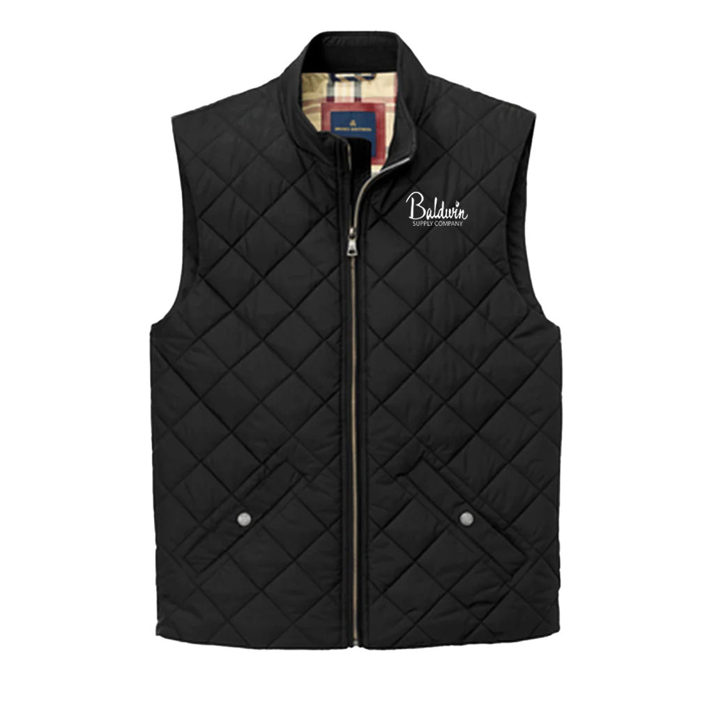 Brooks Brothers Men's Deep Black Quilted Vest