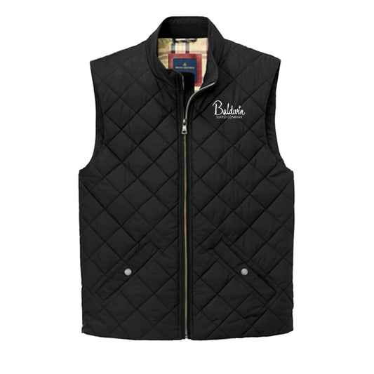 Brooks Brothers Men's Deep Black Quilted Vest