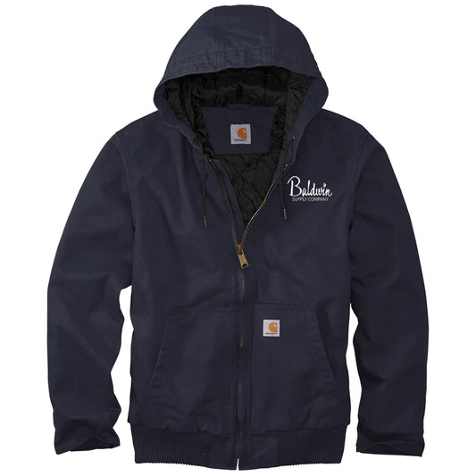 Carhartt Men's Navy Tall Washed Duck Active Jacket