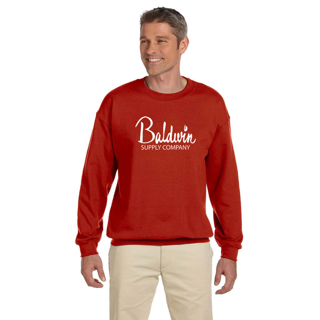 Hanes Men's Deep Red 9.7 oz. Ultimate Cotton 90/10 Fleece Crew