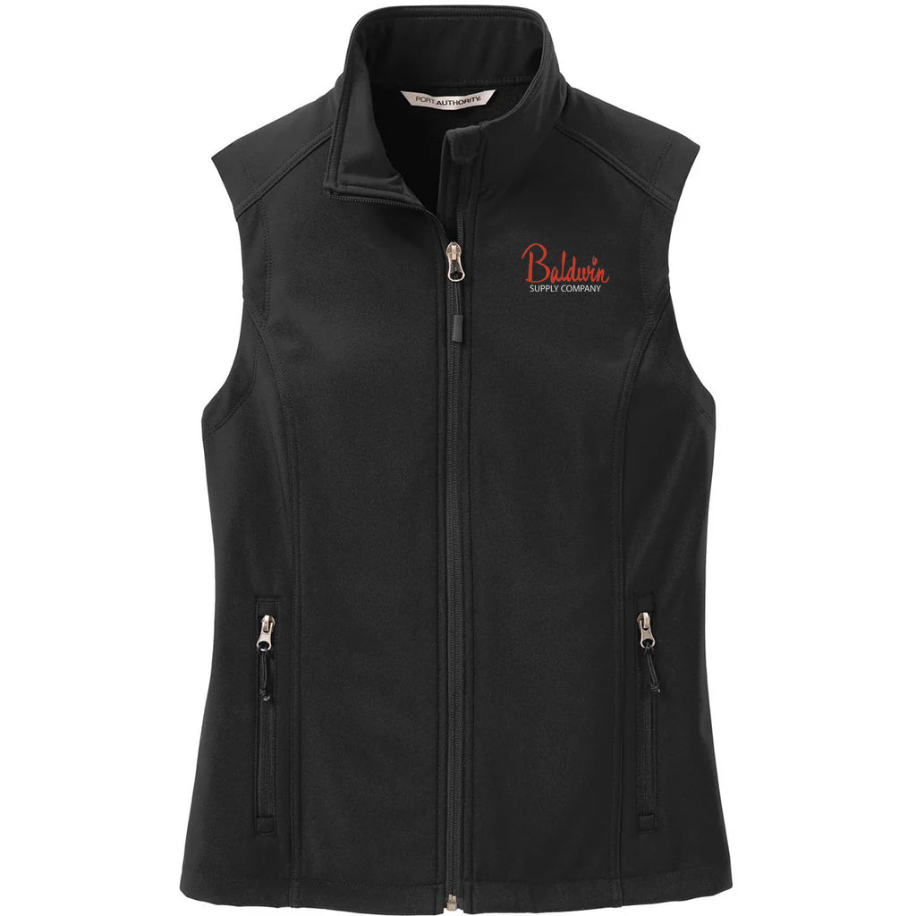 Port Authority Women's Black Core Softshell Vest