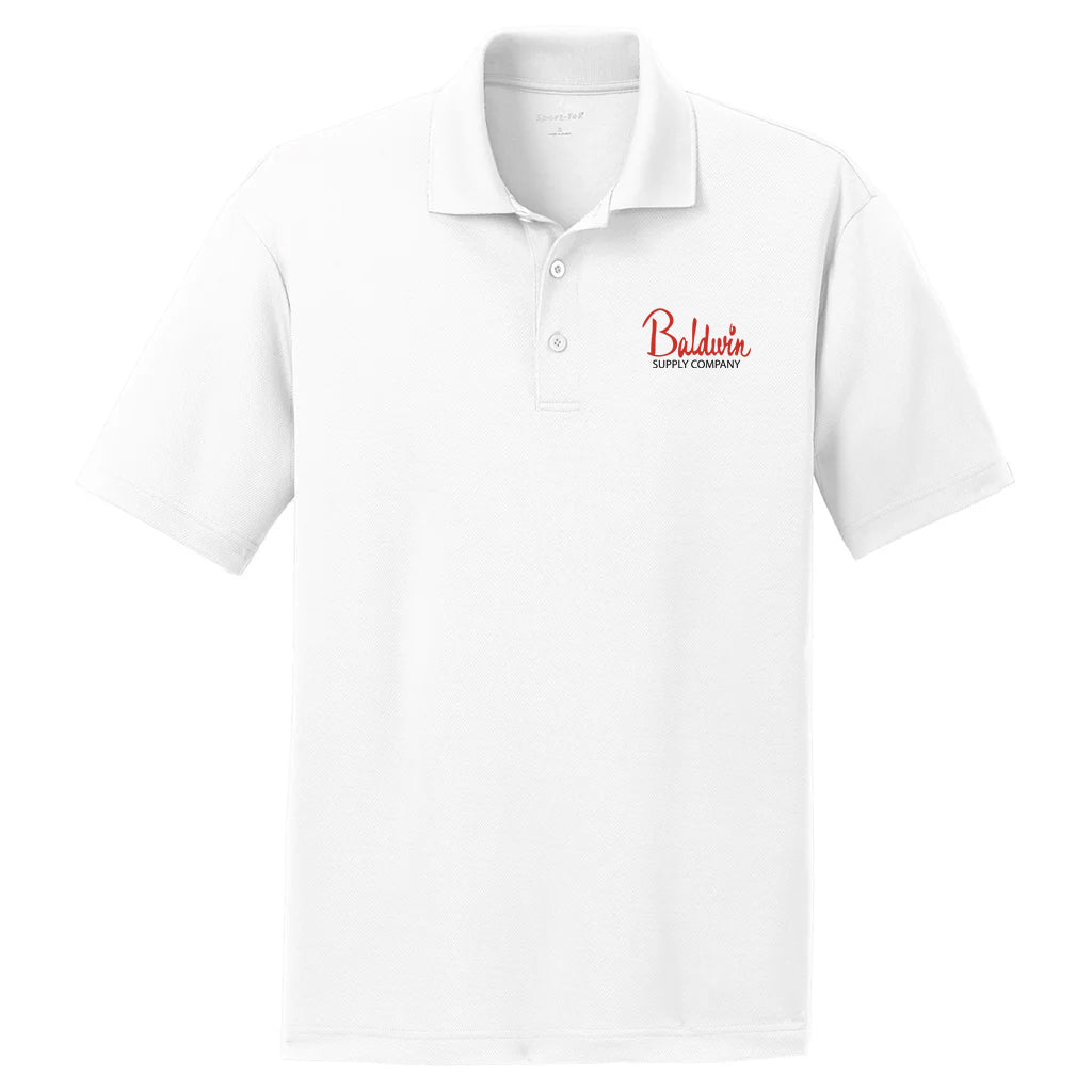 Sport-Tek Men's White PosiCharge RacerMesh Polo