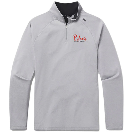 UNRL Men's Heather Grey Interlock Quarter Zip