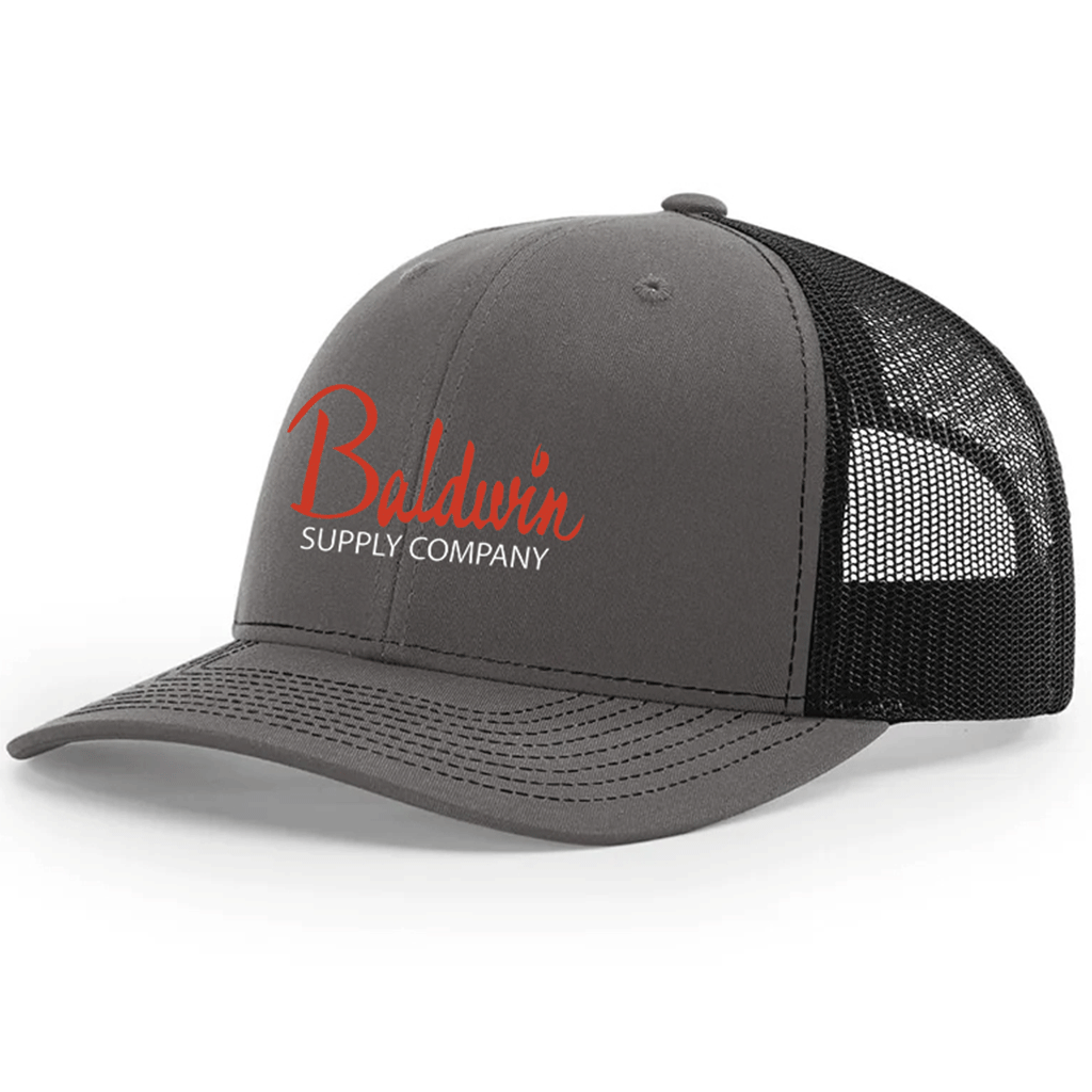 Richardson Charcoal/Black Mesh Split Trucker Hat