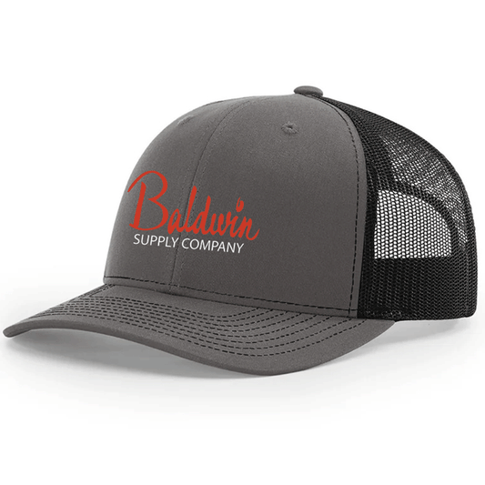 Richardson Charcoal/Black Mesh Split Trucker Hat